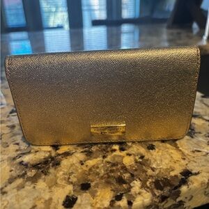 Henri Bendel Gold Wallet